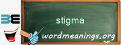 WordMeaning blackboard for stigma